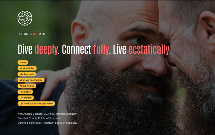 Screenshot of Ecstatic Life Path Website Screenshot of Ecstatic Life Path Website